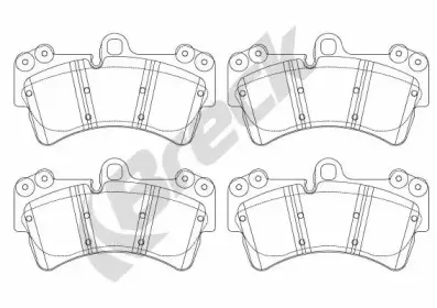 23693 00 553 00 BRECK Комплект тормозных колодок, дисковый тормоз